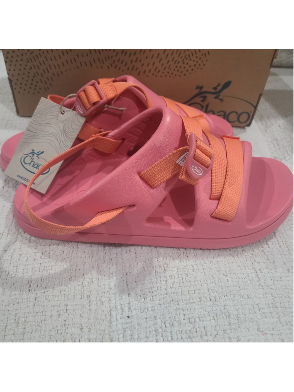 NEW Chaco Sandals Kids Girls Size 6 Women 7 Pink Strap Chillos Sport Rose Slides - Picture 6 of 10